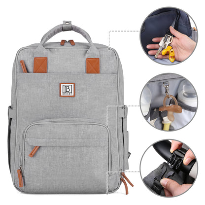 Brisby Luiertas original lichtgrijs - incl. buggymontage en verschoningsmat