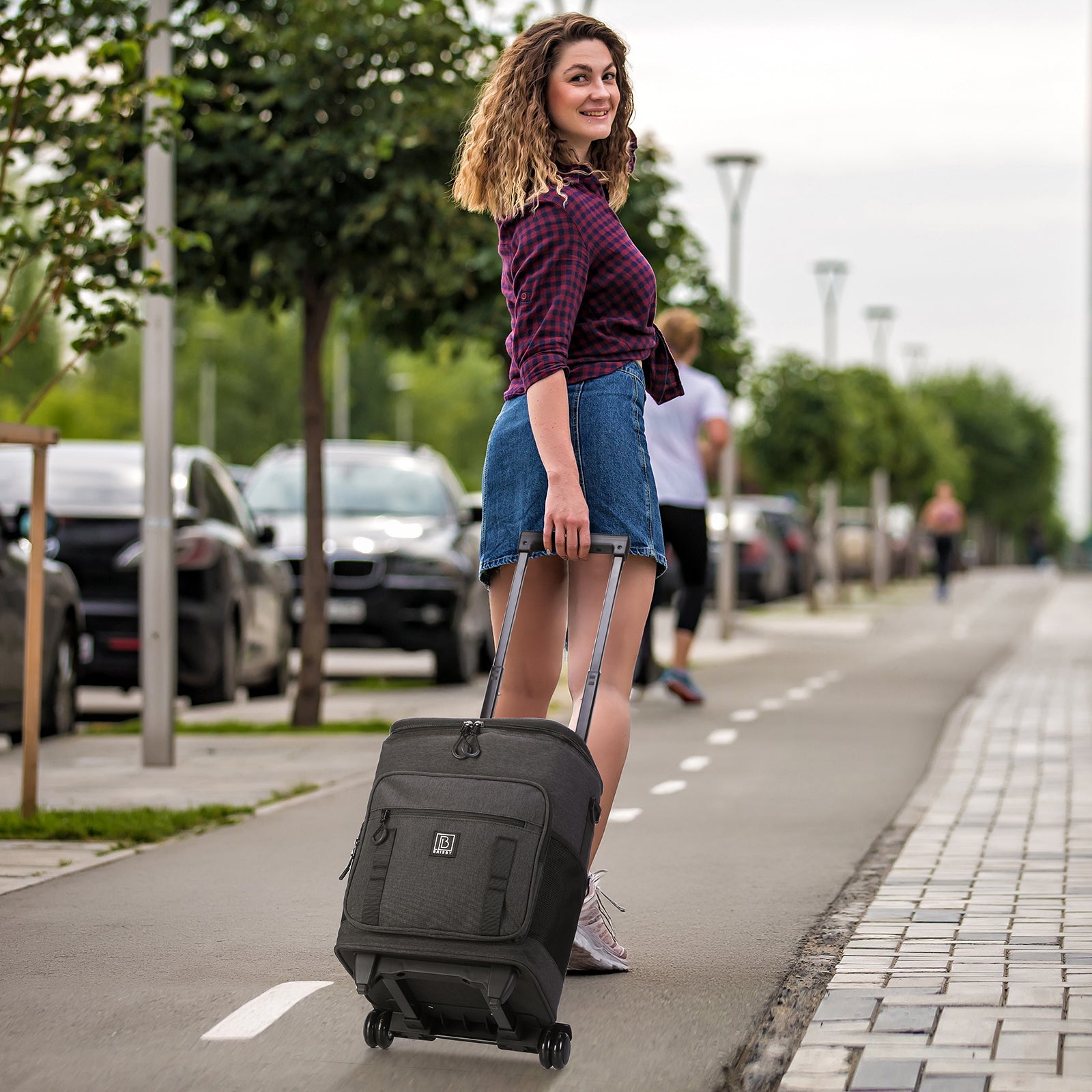 Brisby Boodschappentrolley met Koelvak – 32L Ruimte – Ideaal voor Boodschappen – Inclusief Koelelementen – Waterafstotend – Verstelbaar Handvat – Donkergrijs