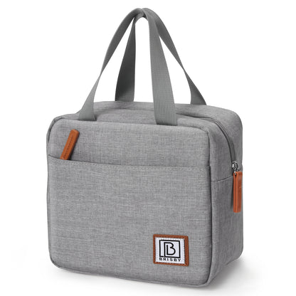 Brisby Koeltas Lunchtas 7L - Inclusief 2 Koelelementen & Schouderband - Lichtgrijs