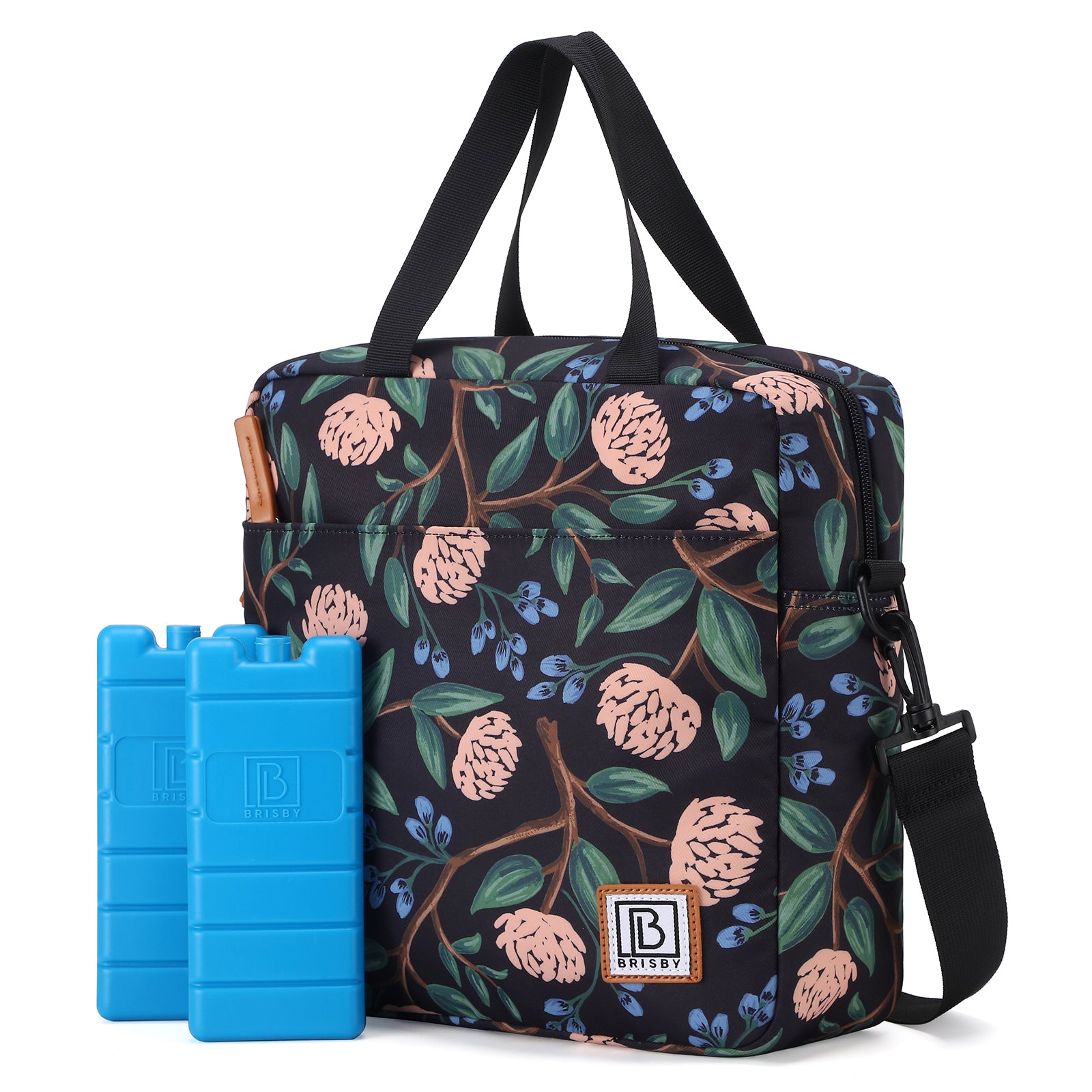 Brisby Koeltas Lunchtas 7L - Inclusief 2 Koelelementen & Schouderband -  Passion Flower