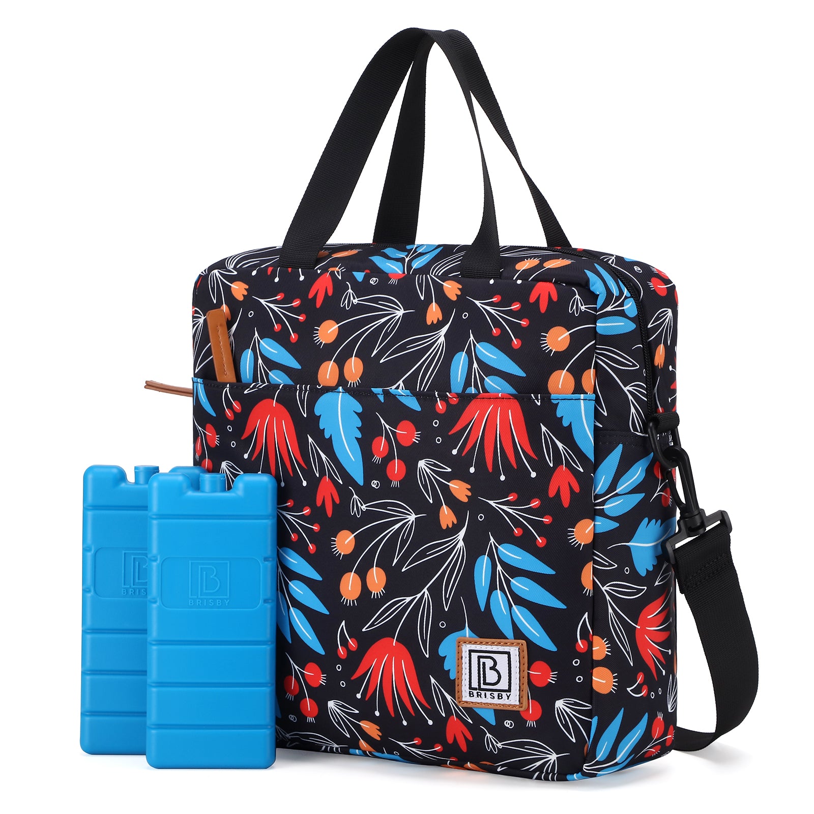 Brisby Koeltas Lunchtas 7L - Inclusief 2 Koelelementen & Schouderband - Night Flower