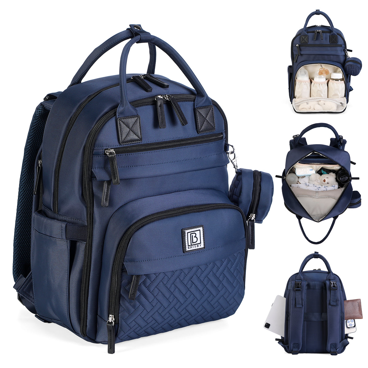 Brisby Premium Luiertas - Blauw - Kinderrugzak - 1.5L kinderlunchtas Leeuw