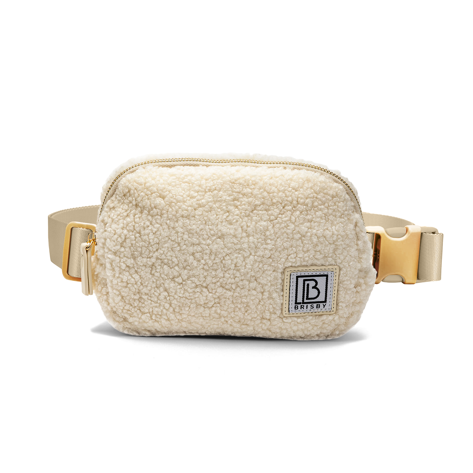 Brisby Heuptas 1L teddy wit - buideltas - fleece
