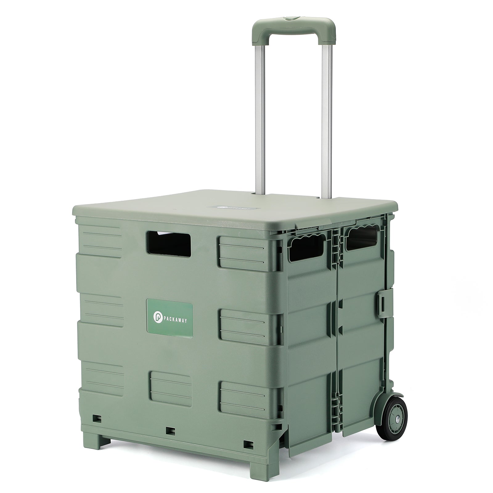 Packaway Boodschappentrolley krat XL 50L groen - incl. deksel