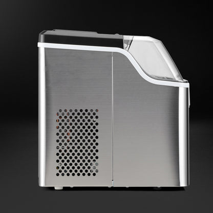 Bardi IJsblokjesmachine 3,2L ijsblokken RVS - 20 kg ijs per 24 uur - incl. thermosbeker