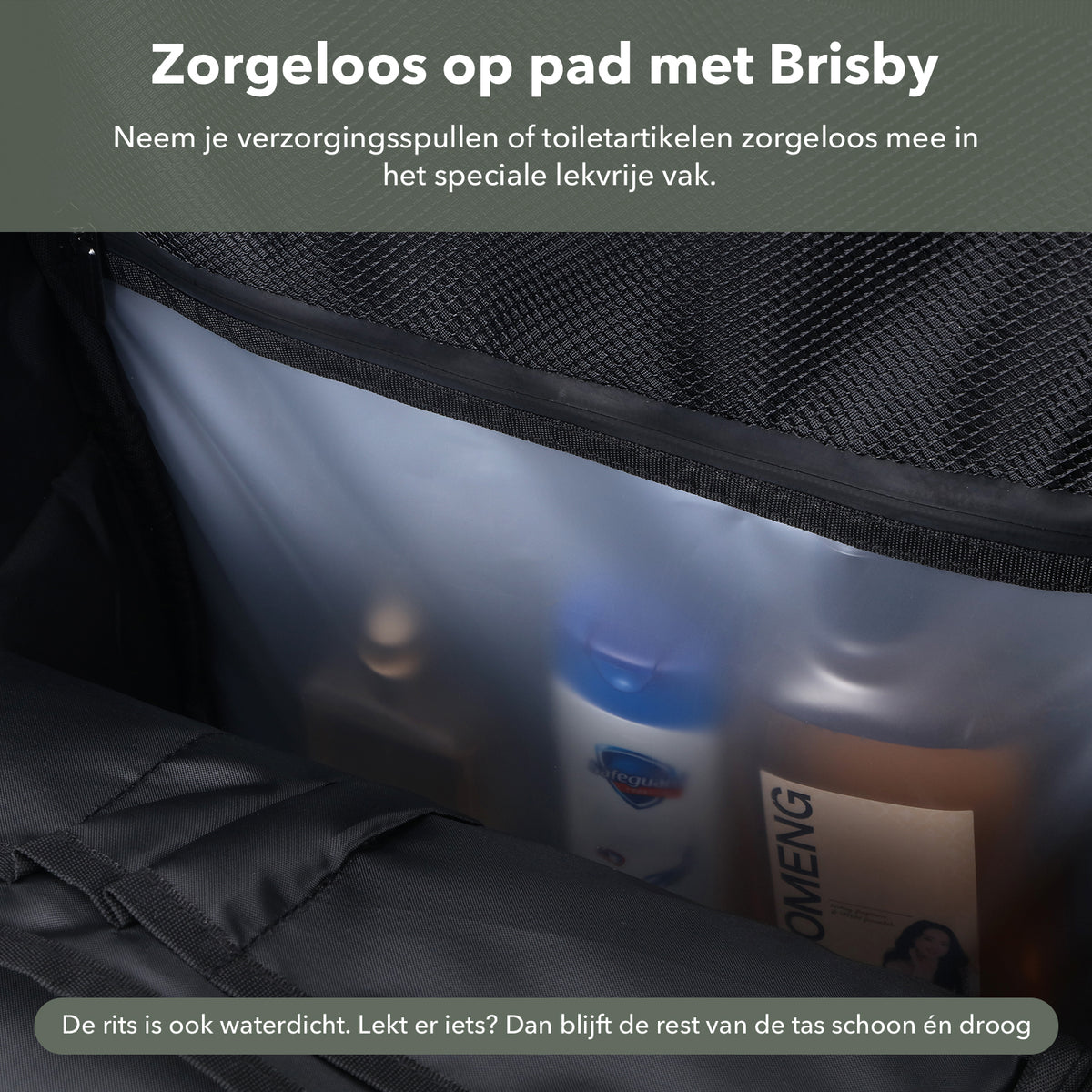 Brisby Rugzak Pro 1 – Laptoprugzak tot 15,7 inch voor Werk, School en Reizen – Waterafstotend – Met Tabletvak, Antidiefstalvak en Trolleysleeve - Groen