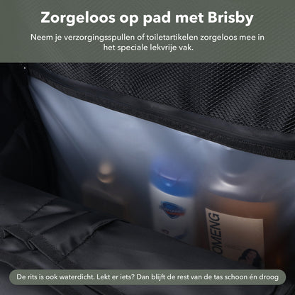 Brisby Rugzak Pro 1 – Laptoprugzak tot 15,7 inch voor Werk, School en Reizen – Waterafstotend – Met Tabletvak, Antidiefstalvak en Trolleysleeve - Groen