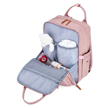 Brisby Luiertas Original - Roze - Kinderrugzak - 1.5L kinderlunchtas Giraffe