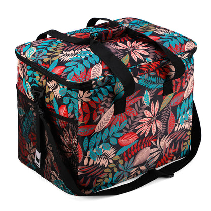 Koeltas 40L jungle - lunchtas - opvouwbaar - 4-laags geïsoleerd - incl. 6 gratis koelelementen en draagband