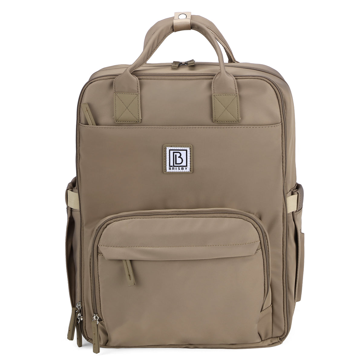Brisby slijtvaste Luiertas – verzorgingstas – met buggymontage - Natural Greige