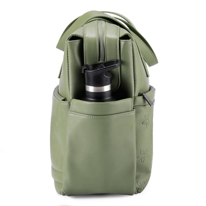 Venezia weekend bag green - shoulder bag - travel bag - hand luggage - hard-wearing - incl. hanging hooks - PU leather
