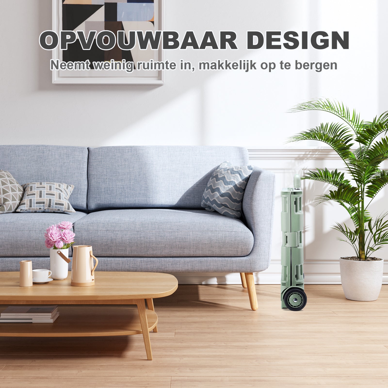 Packaway Boodschappentrolley krat XL 50L groen