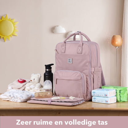 Brisby slijtvaste Luiertas – verzorgingstas – met buggymontage - Calm Lila
