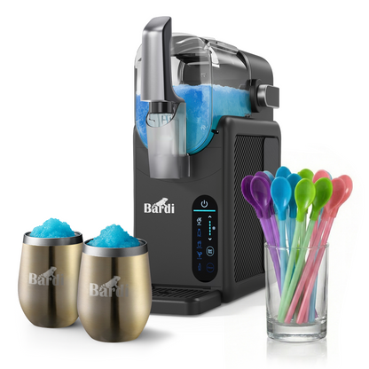 Bardi Slushmachine grijs met set cups Goud