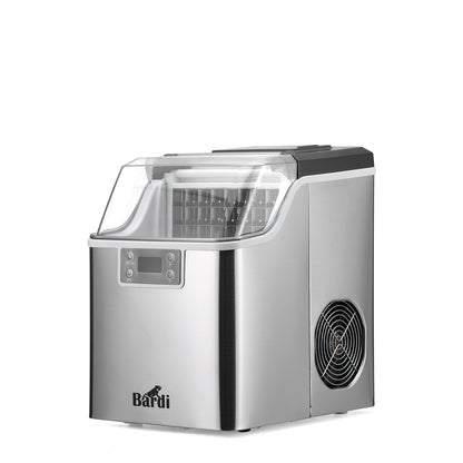 Bardi IJsblokjesmachine 3,2L ijsblokken RVS - 20 kg ijs per 24 uur - incl. thermosbeker