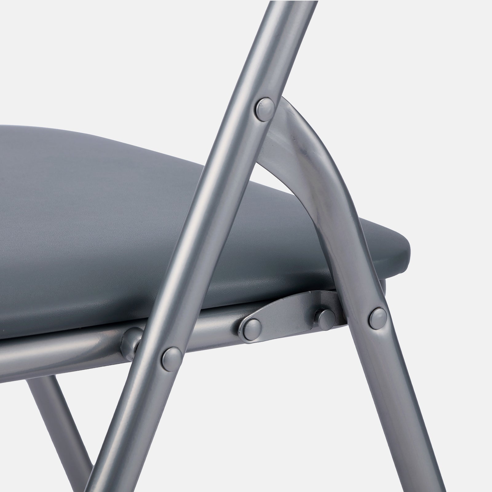 Bardi 2-delige Klapstoelen set PVC grijs - 100 kg draagvermogen