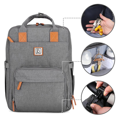 Brisby Luiertas original donkergrijs - incl. buggymontage en verschoningsmat