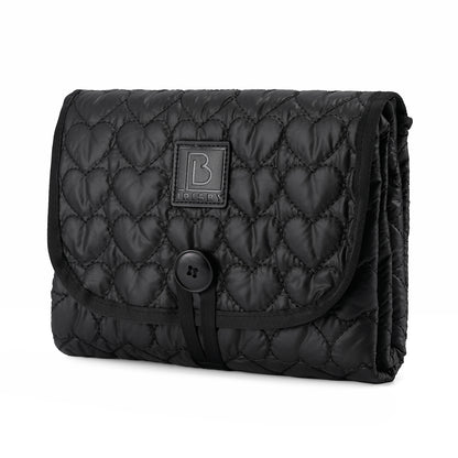 Florence diaper bag 17L black - shoulder bag, care bag - hard-wearing - incl. cool bag, changing mat and stroller hooks - nylon