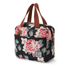 Cooler bag 4L black flowers - 4-layer insulated - free cooling element