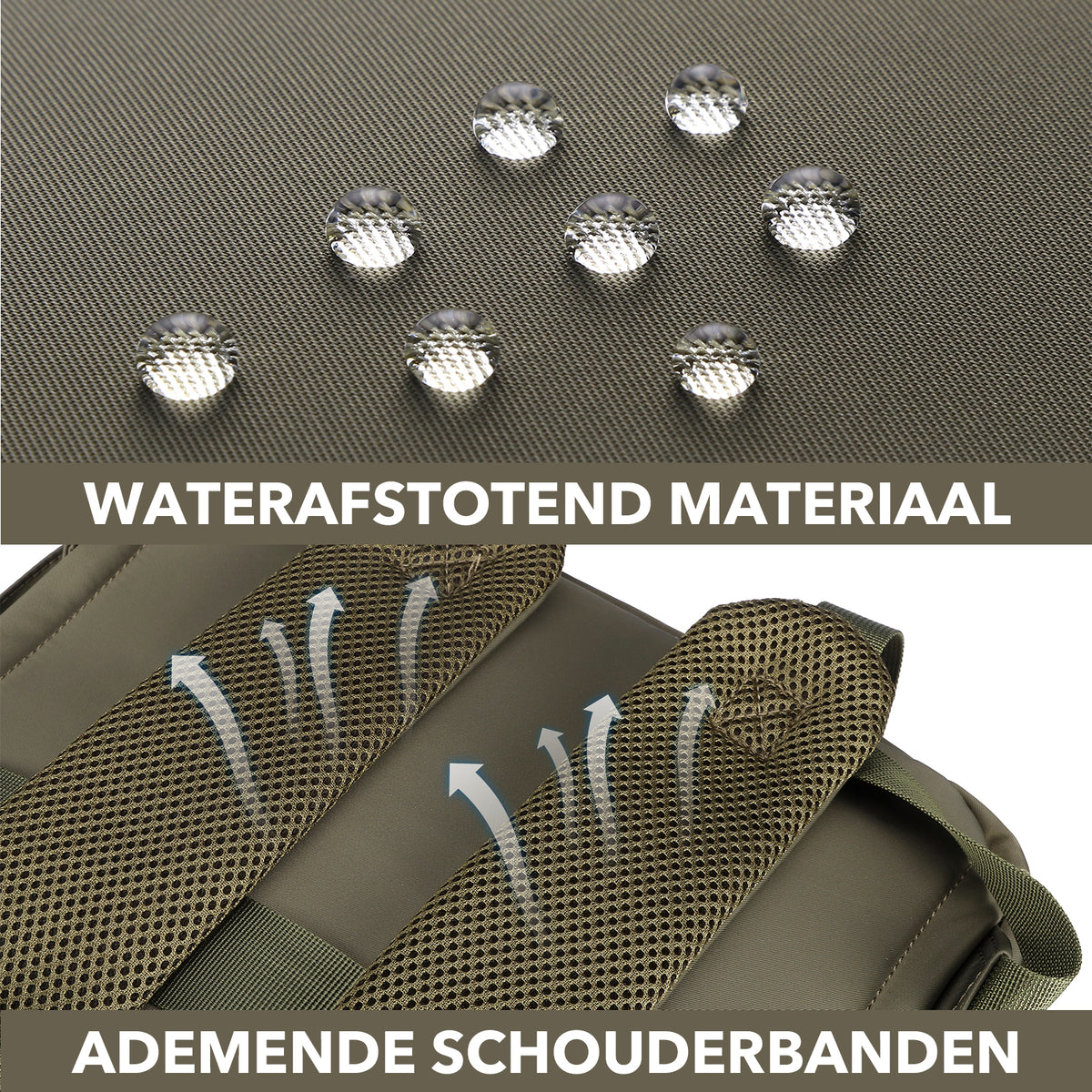 Brisby Premium Luiertas – Uitgebreide en Functionele Verzorgingstas – met buggymontage – Anti Diefstal Vakken - Reistrolley Sleeve - Inclusief verschoonmatje t.w.v.15,99 euro en speenhouder - Levenslange Garantie - Olive Green