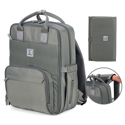 Brisby slijtvaste Luiertas – verzorgingstas – met buggymontage - Mist Green