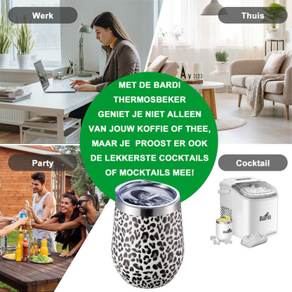 Bardi Thermosbekers 0,3L RVS leo set -  incl. deksels - dubbelwandig