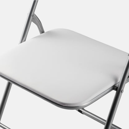 Bardi 2-delige Klapstoelen set PVC wit - 100 kg draagvermogen