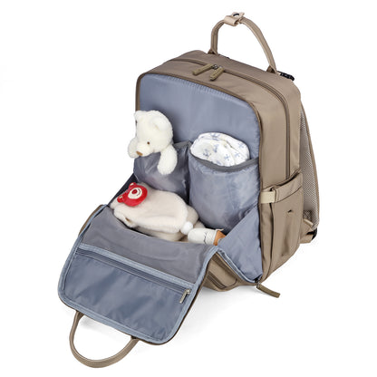 Brisby slijtvaste Luiertas – verzorgingstas – met buggymontage - Natural Greige