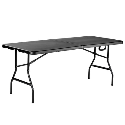 Inklapbare Campingtafel 180 x 74 x 73 cm. Zwart - 6 tot 8 Persoons