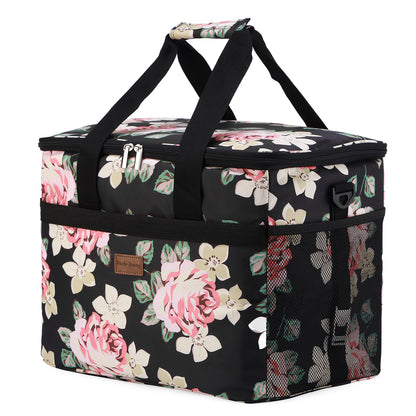 Packaway Koeltas 30L black flower - incl. 4 koelelementen, draagband