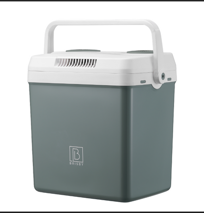 Elektrische koelbox 25L groen - AC/DC 12V, 220/230V - incl. divider en vershoudbakjes - vergrendelbare deksel