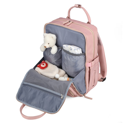 Brisby slijtvaste Luiertas – verzorgingstas – met buggymontage - Soft Pink