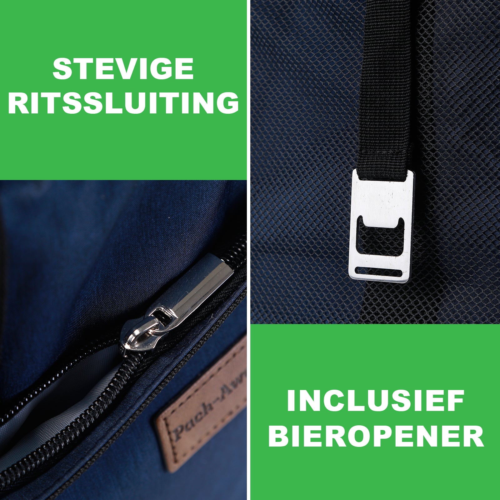 Koeltas 30L blauw - Lunchtas - opvouwbaar - 4-laags geïsoleerd - incl. 4 gratis koelelementen en draagband