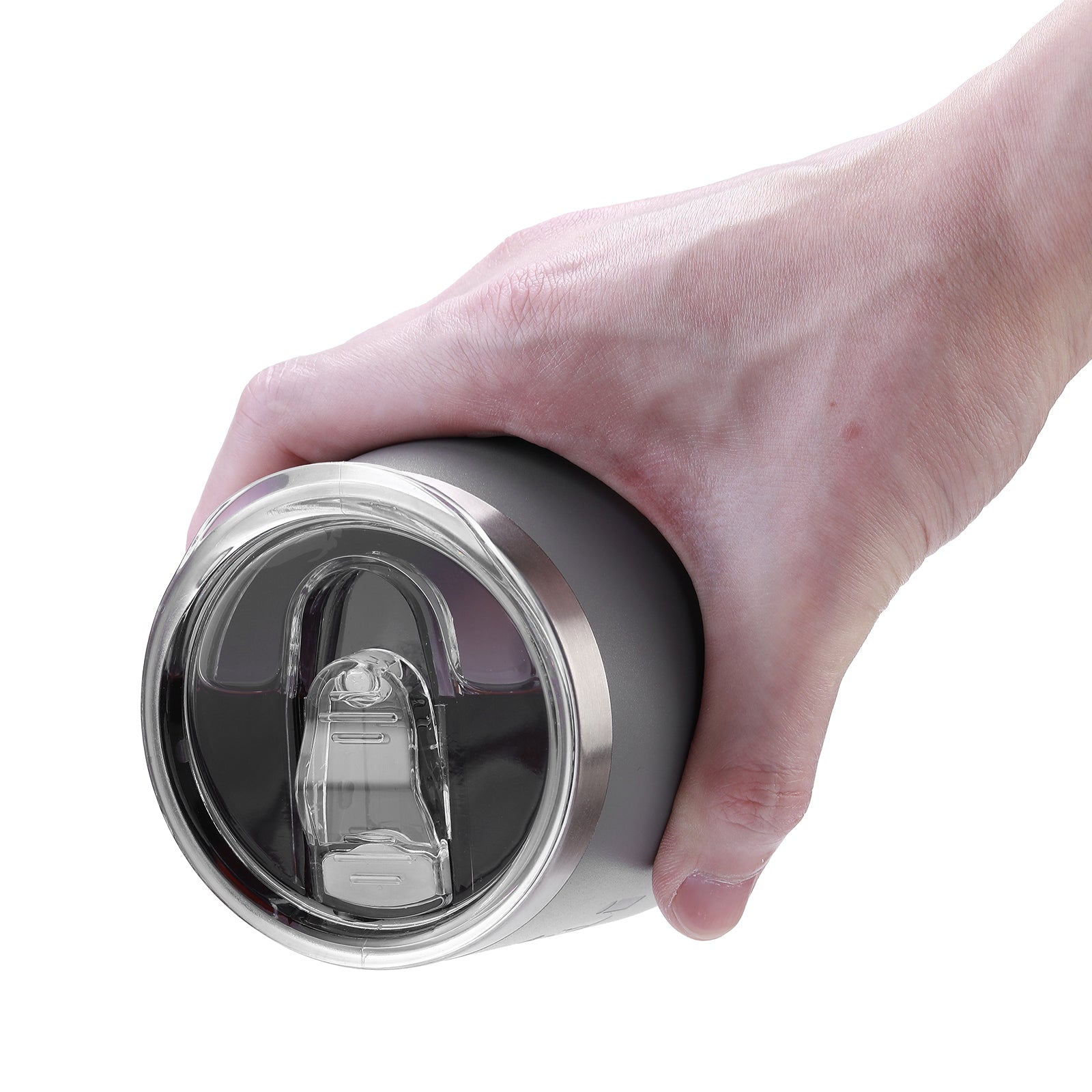 Bardi Thermosbekers 0,3L RVS grijs set -  incl. deksels - dubbelwandig