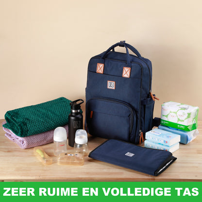 Original slijtvaste luiertas blauw - Verzorgingstas - incl. buggymontage en verschoningsmat