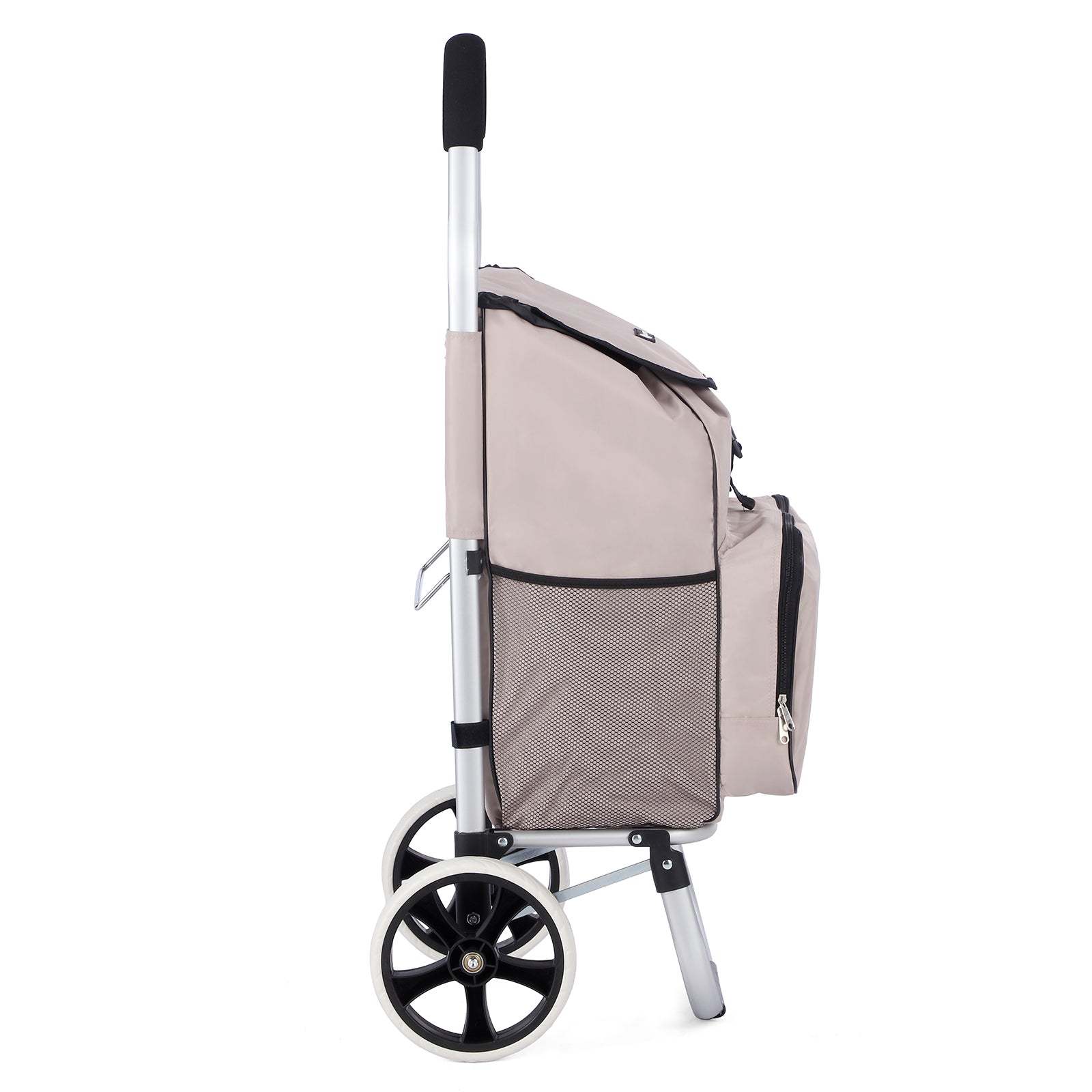Packaway Boodschappentrolley met koelvak - 45L - boodschappenwagen - steekwagen functie - Champagne