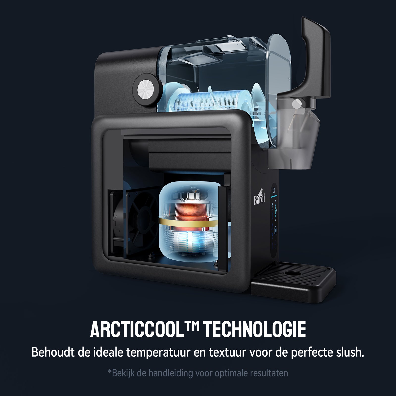 Bardi Slush Hero Slushpuppy machine 2,6L - ArcticCool compressor - fluisterstil 40 dB