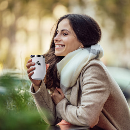 Thermosbeker set wit - 2 bekers met lekvrije deksels - dubbelwandig - 360ml