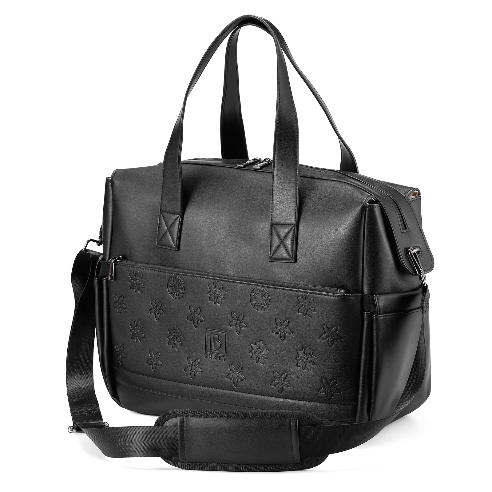 Brisby Luiertas weekendtas Venezia zwart - incl. koeltas, verschoningsmat