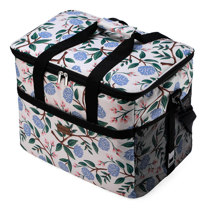 Packaway 4 Laags Geïsoleerde Koeltas - Lunchtas 40 liter - White Flower