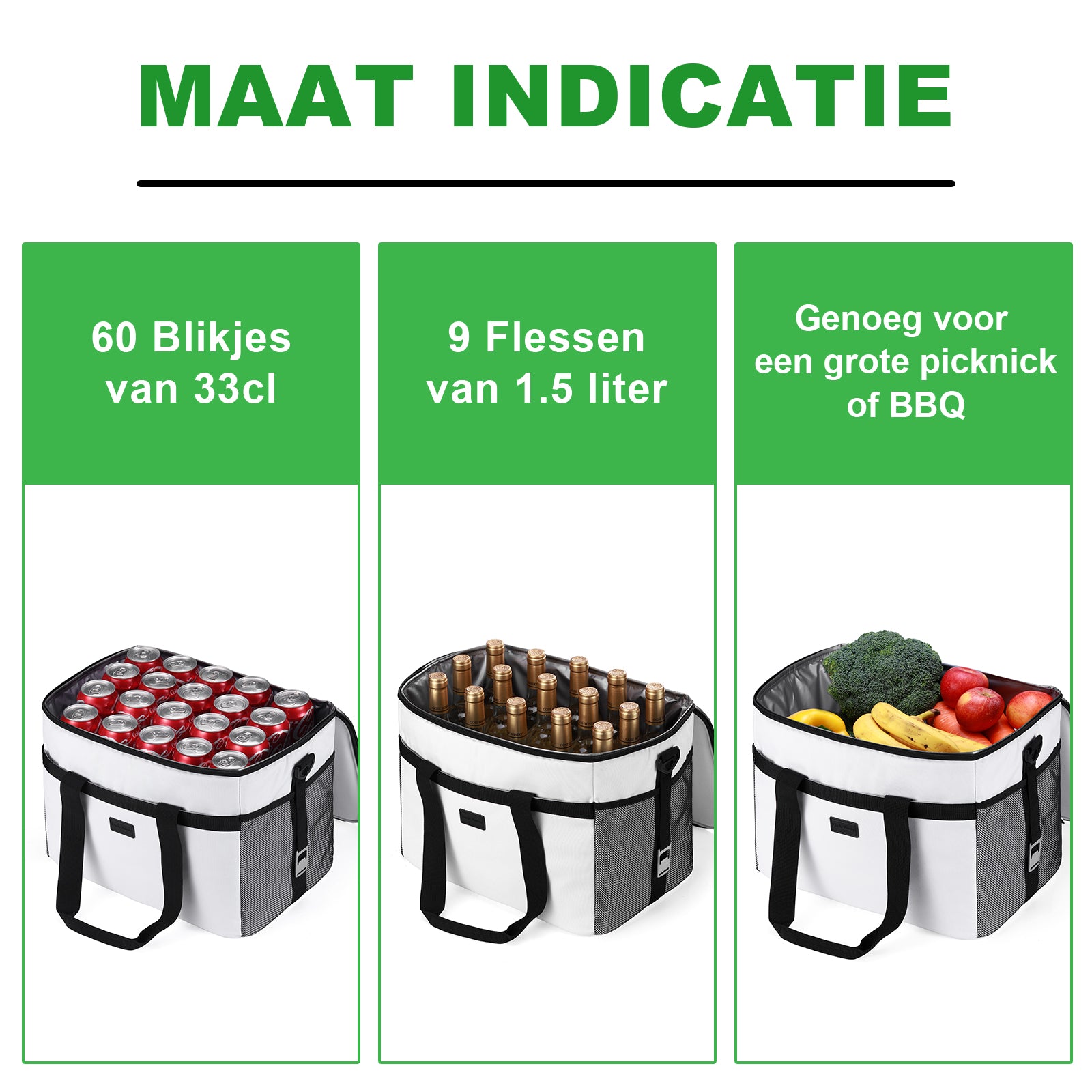 Packaway Koeltas 30L wit - incl. 4 koelelementen, draagband