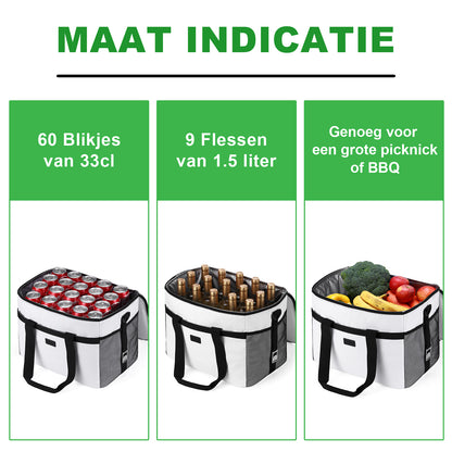 Packaway Koeltas 30L wit - incl. 4 koelelementen, draagband