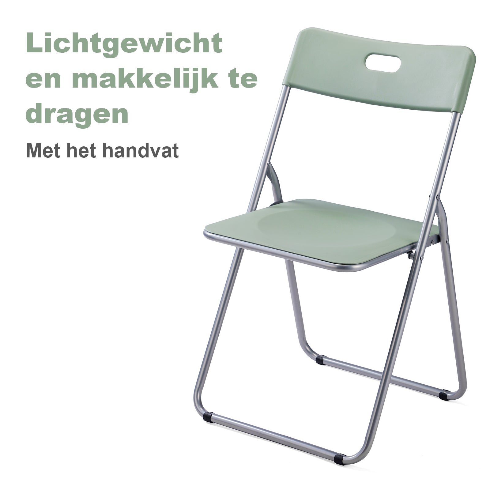 Bardi 4 Delige Klapstoelenset – Vouwstoelenset Stevige Kwaliteit, Weersbestending, 100KG Belastbaar. 44 x 45 x 79 cm. – GROEN