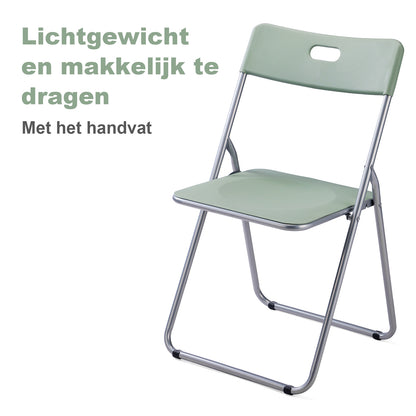 Bardi 4 Delige Klapstoelenset – Vouwstoelenset Stevige Kwaliteit, Weersbestending, 100KG Belastbaar. 44 x 45 x 79 cm. – GROEN