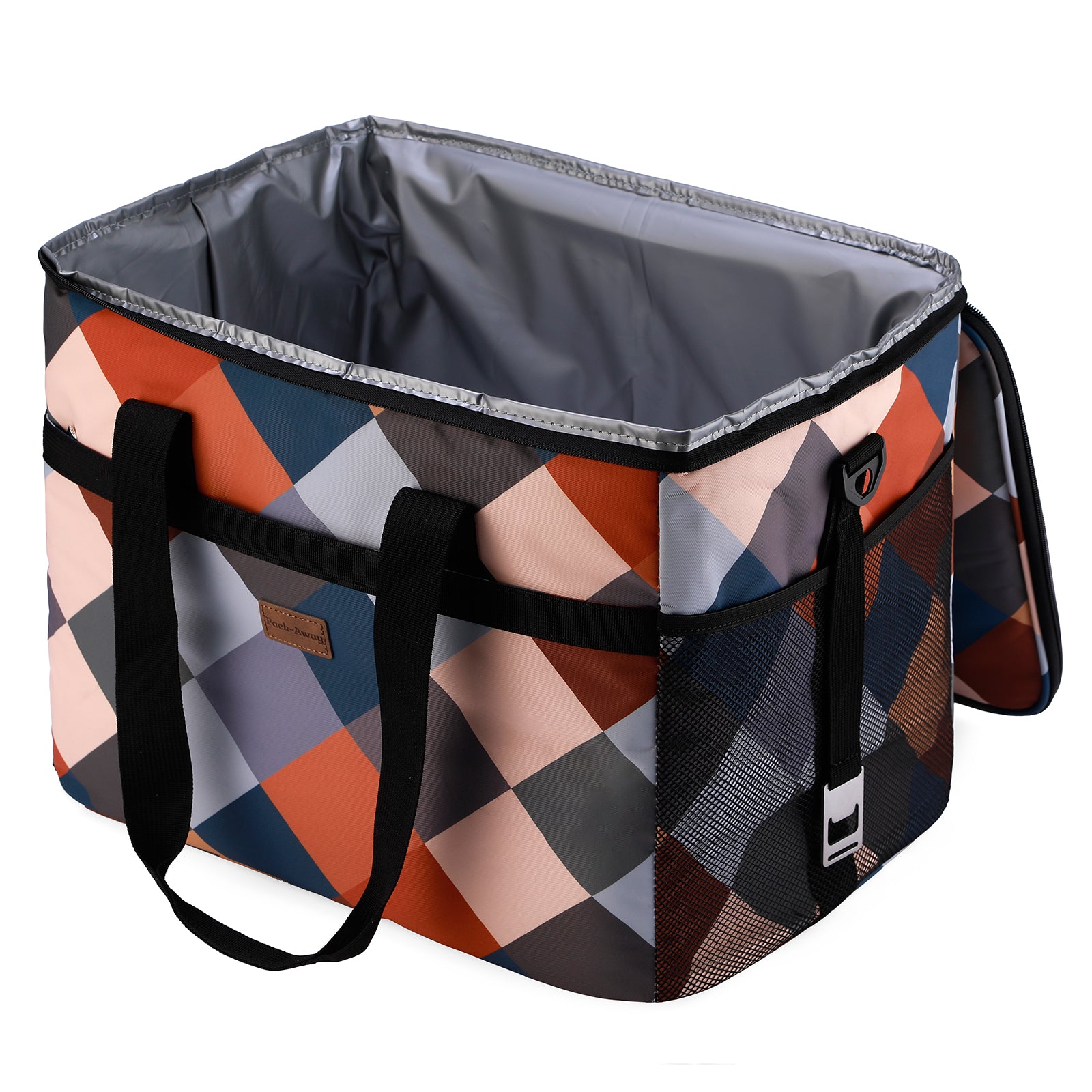 Koeltas 40L block - lunchtas - opvouwbaar - 4-laags geïsoleerd - incl. 6 gratis koelelementen en draagband