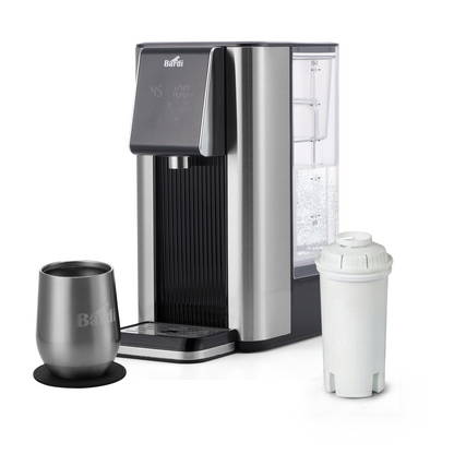 Bardi Heetwaterdispenser 2,6L RVS met STRIX filter -  incl. thermoscup + onderzetter