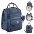Brisby Premium Luiertas – Uitgebreide en Functionele Verzorgingstas – met buggymontage – Anti Diefstal Vakken - Reistrolley Sleeve - Inclusief verschoonmatje t.w.v.15,99 euro en speenhouder - Levenslange Garantie - Nordic Blue