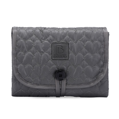 Florence diaper bag 17L grey - shoulder bag, changing bag - hard-wearing - incl. cool bag, changing mat and pram hooks - nylon