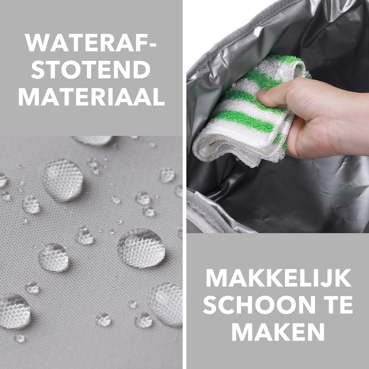 Packaway Koeltas 20L - Lunchtas - Inclusief 4 Koelelementen - Dubbel Compartiment - 4-Laags Geïsoleerd - Waterafstotend - Modern Grey
