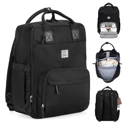 Brisby slijtvaste Luiertas – verzorgingstas – met buggymontage - Signature Black